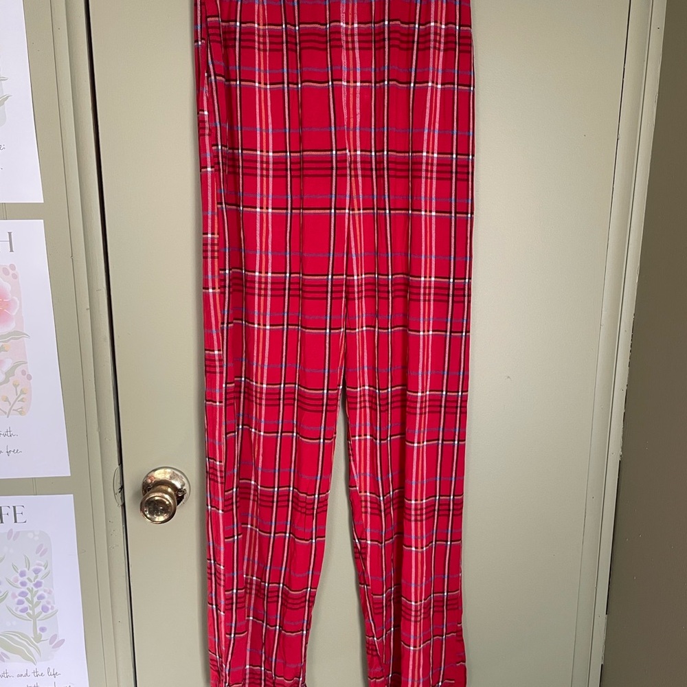 Tommy John Red Plaid Lounge Pants - Picture 2 of 8